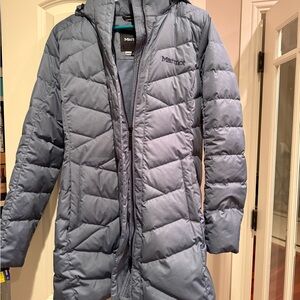Marmot Blue Quilted Coat